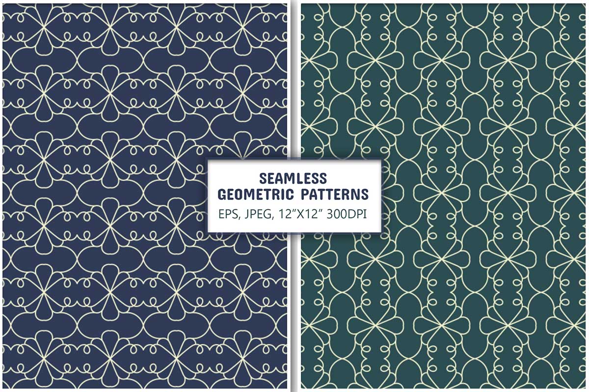 Seamless geometric patterns.