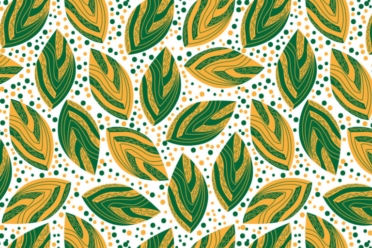 abstract floral leaf pattern