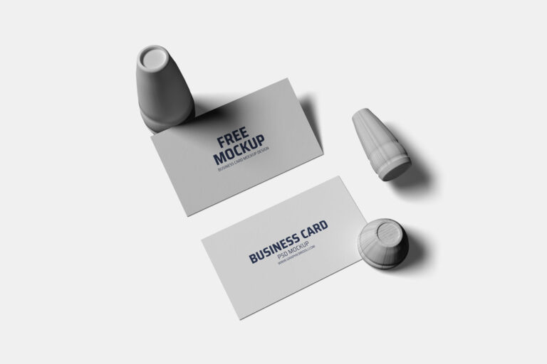 white business card mockup