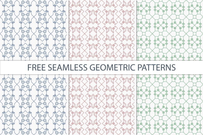 Vector seamless geometric patterns free download